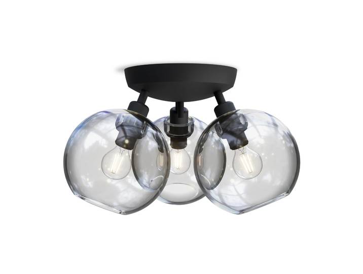 Belid Plafonnier Gloria Ø33 cm Noir-transparent