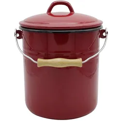 Krüger Mülleimer, Abfalleimer, Rot, Schwarz