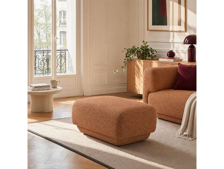 HABITAT - Repose-pieds en tissu texturé - Terracotta - Design by Federica Francini - Austin