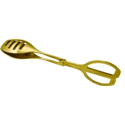 Kuchenzange aus Edelstahl, goldfarben, matt PVD-beschichtet, 18/10 – 3 mm – Hergestellt in Portugal