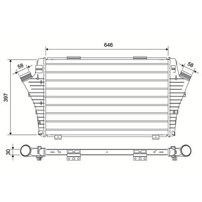 VALEO Ladeluftkühler 881584 für Opel Vaughall Fiat
