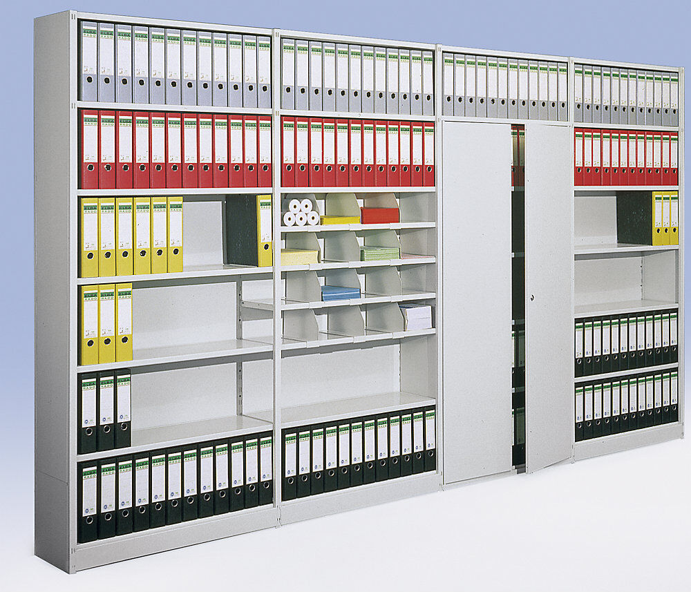 kaiserkraft Büro-Steckregal, ohne Rückwand, Regalhöhe 2600 mm, Grundregal, Breite x Tiefe 960 x 400 mm