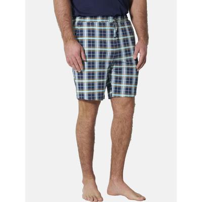 Pyjama JAN VANDERSTORM "Kurze Schlafhose RIGOBERT", Herren, Gr. 5XL, blau (dunkelblau kariert), Homewear-Sets Pyjama