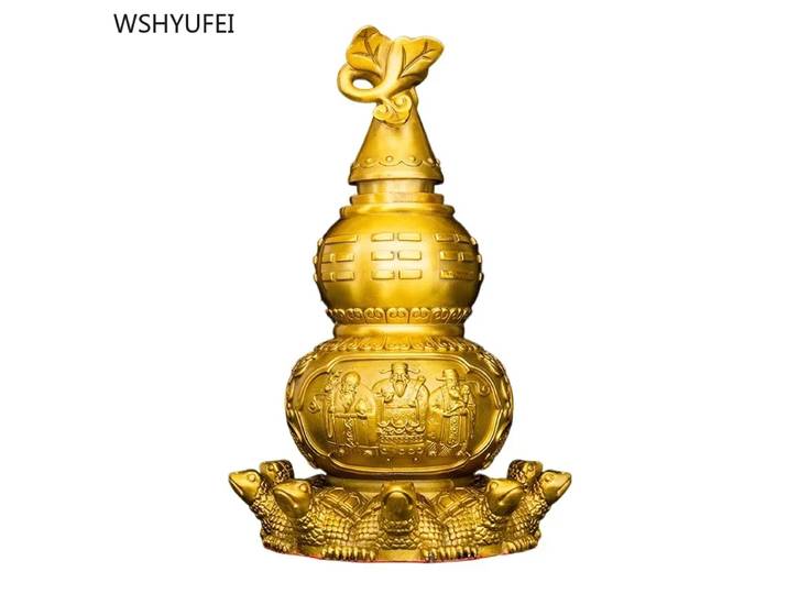 Ornement de gourde de Bagua, accessoires de décoration pour la maison, ornement de bureau Feng Shui, cadeaux d'ouverture, artisanat en métal, 1PC
