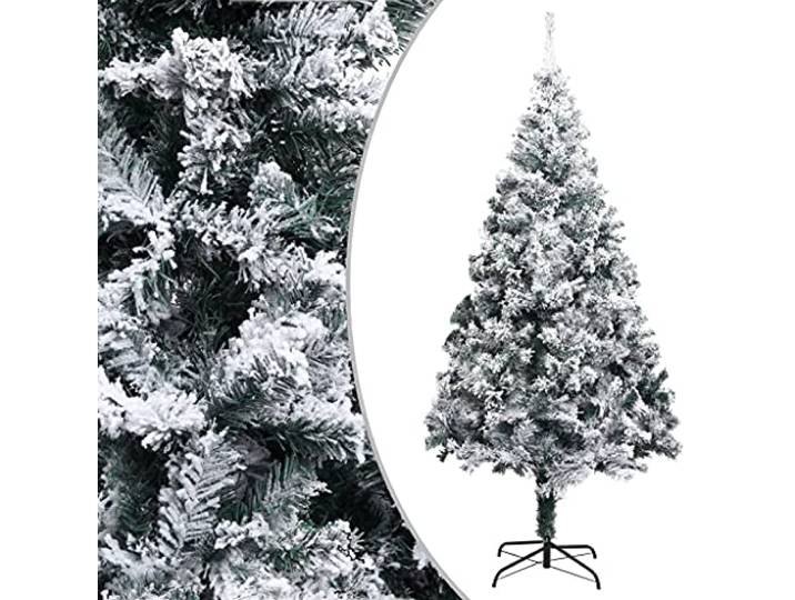 vidaXL Kunstkerstboom met sneeuw 240 cm groen