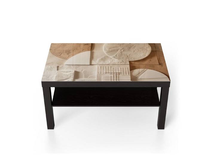 DEQORI Couchtisch 'Wüstengeometrie', Glas Beistelltisch Glastisch modern