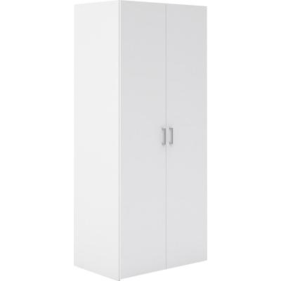 Kleiderschrank INOSIGN "Space Drehtürenschrank, Aufbewahrung Kasten Schrank Stauraum", weiß, B:77,6cm H:175,4cm T:49,52cm, Holzwerkstoff, Schränke, Kleiderschrank, 1 Tür, Platzsparen, schmal, 40 cm Breite, 3 Einlegeböden