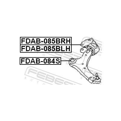 FEBEST Lagerung, Lenker FDAB-084S vorne für Ford