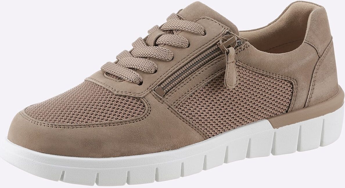 Sneaker CAPRICE, Damen, Gr. 39, braun (schoko), Veloursleder, Schuhe Sneaker schoko 39