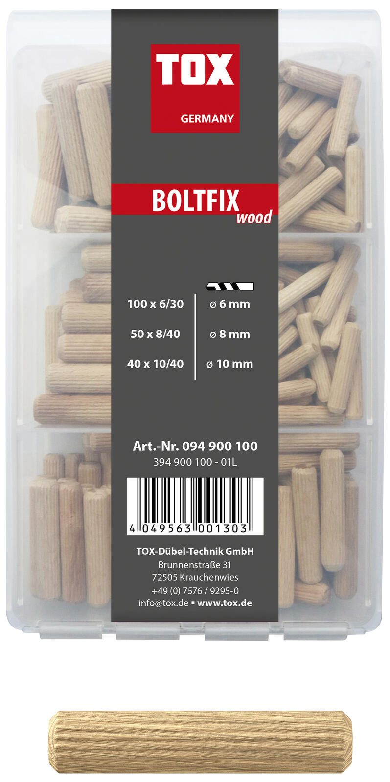 TOX Boltfix wood Holzdübel-Sortiment 190 tlg. 094900100