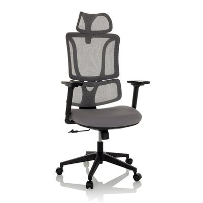 Bürostuhl / Drehstuhl ERGOMY Sitz Stoff / Rücken Netzstoff grau mybuero