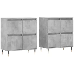 vidaXL Sideboards 2 Stk. Betongrau Holzwerkstoff