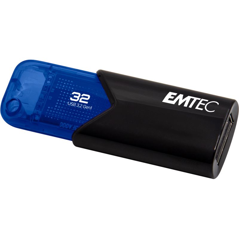 32GB Emtec USB-Stick B110 USB 3.2 Click Easy, blau