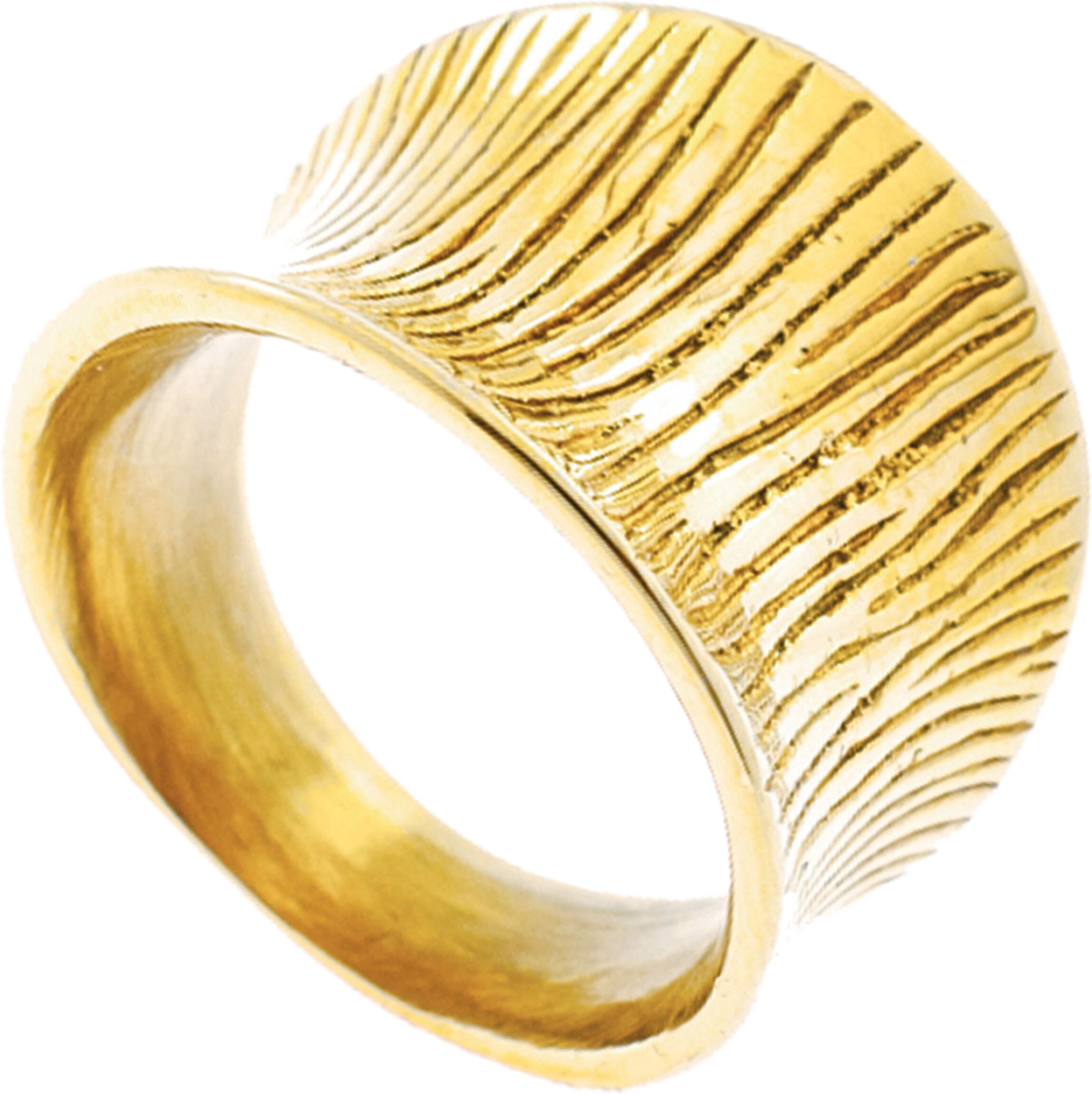 Fingerring JOBO "breit" Gr. 54, gold (goldfarben), Fingerringe, Damen, 54, Edelstahl, Fingerring, Edelstahl goldfarben beschichtet
