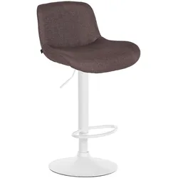 CLP Barhocker Solon Weiß Stoff - Farbe: dunkelbraun, Material: Stoff