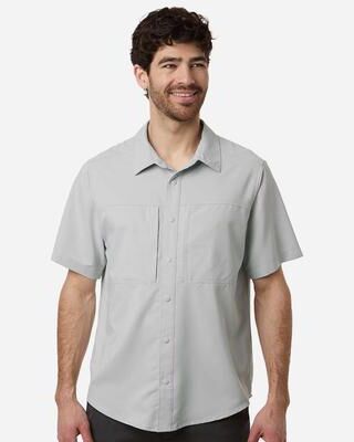 CORE365 CE520 Men's UltraUVP Shoreline Short Sleeve Staff Shirt in Platinum size Small