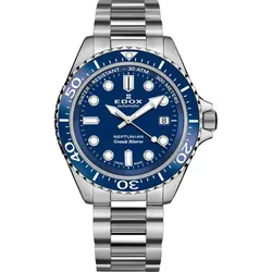 Edox Neptunian Grande Réserve Date Automatic Herrenuhr 80801-3BUM-BUIN