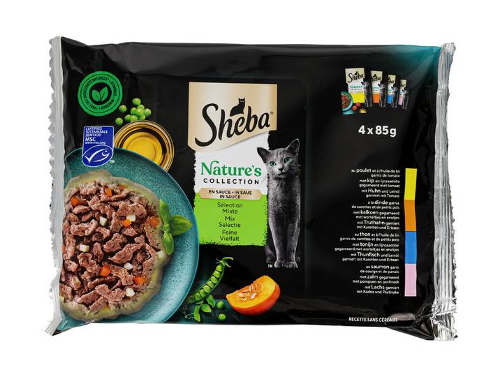 Sheba Katzenfutter in Sauce Nature s Collection Mix 4x85g'