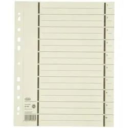 Elba, Ordner Zubehör, Trennblätter mit Perforation, DIN A4 Überbreite aus Kraftkarton, 200 g/qm, schwarzer Linienaufdruck