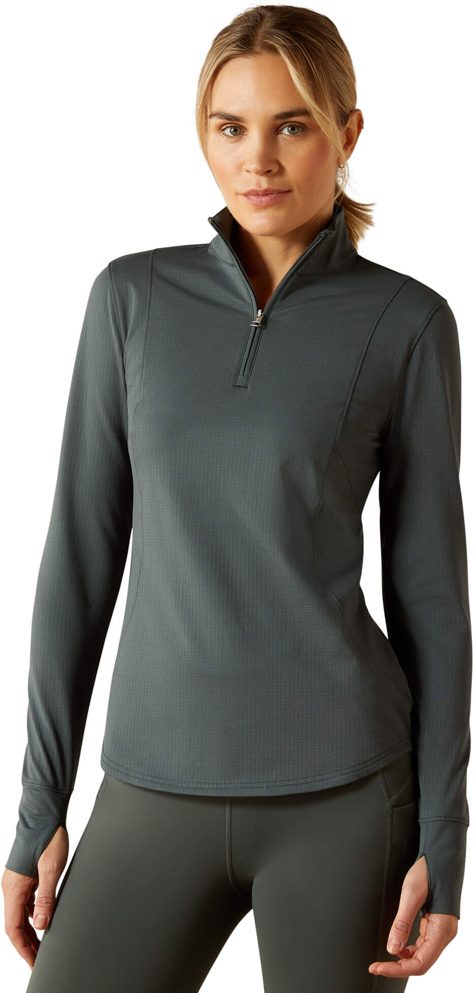 Women's Gridwork 2.0 1/4 Zip Baselayer in Urban Chic, Size: 2XL by Ariat