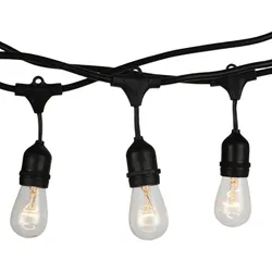 Lichter Kette schwarz Außen Garten Leuchte Veranda Beleuchtung Dekoration Lampe 15 m V-tac 3673