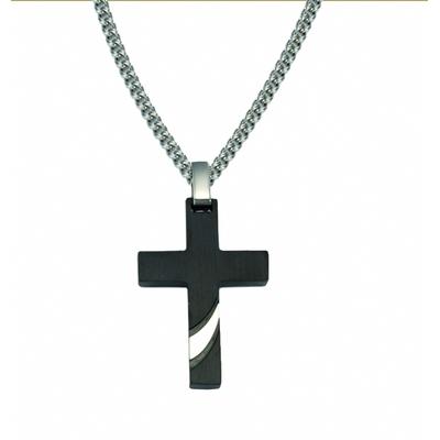 Kettenanhänger ADELIA´S "Edelstahl Kreuz Anhänger", silber, Schmuckanhänger, Herren, Edelstahl, Kettenanhänger, Edelstahlschmuck für Herren