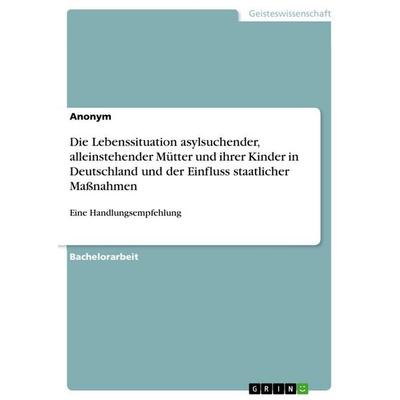 Die Lebenssituation asylsuchender, alleinstehender Mütter und ihrer Kinder in Deutschland und der Einfluss staatlicher Maßnahmen, Taschenbuch von