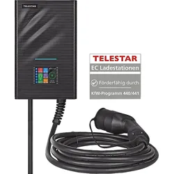 TELESTAR EC 311 S6 Wallbox Ladestation für Elektrofahrzeuge, 11 kW, Kabellänge: 6 m