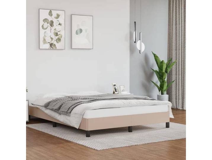 &Mode Lit 2 Personnes - BEWI - Structure de lit Adulte/enfant - sans matelas - cappuccino 140x190cm similicuir 99068