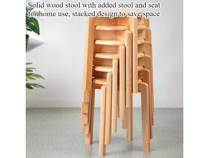 Tabouret rond en bois massif, table à manger chinoise, banc de salon léger, tabouret en bois de luxe, petit tabouret rétro