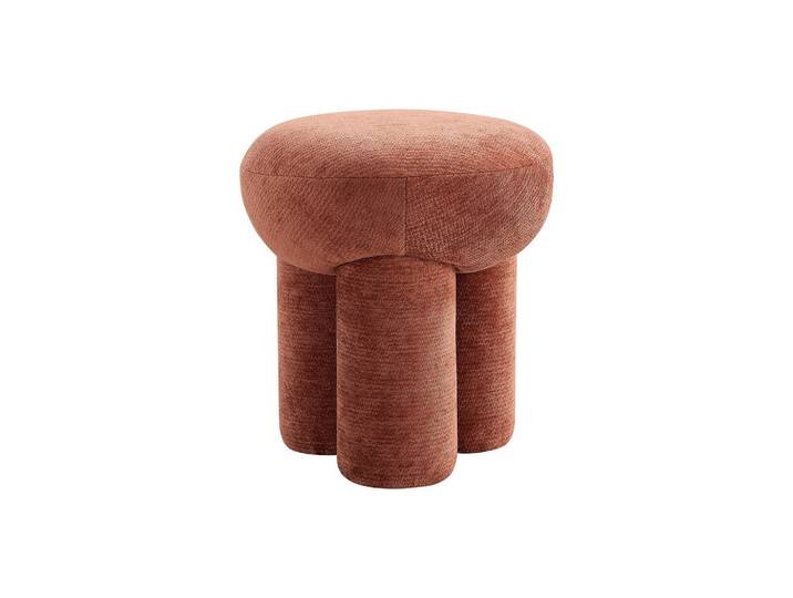 Vente-Unique Sitzhocker - 1 Person - Stoff - Terracotta - Kumboda, Uni, 41x43.5x41 cm, Wohnzimmer, Sessel, Hocker & Hockerbänke, Sitzhocker