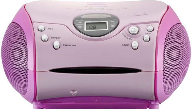 Lenco Radio FM stéréo avec CD SCD-24 rose (SCD-24 Pink)