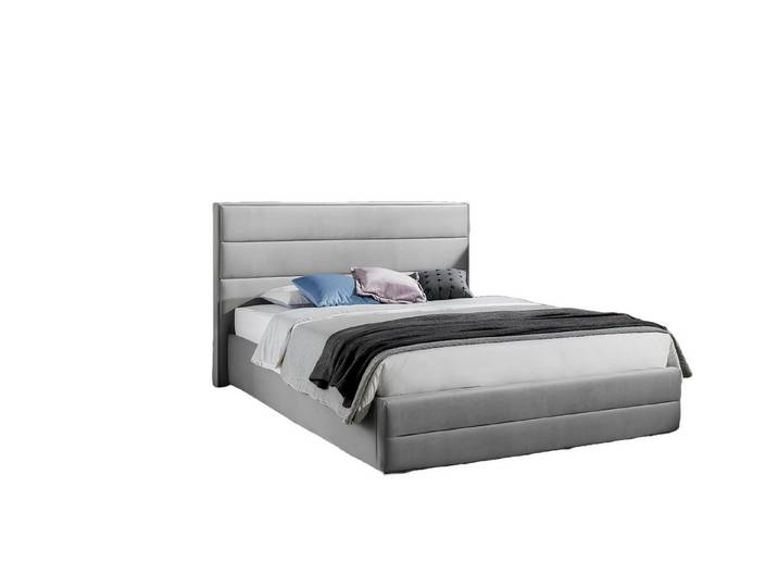 JVmoebel Polsterbett Luxuriöses Designer Bett aus Textil, Leder und Metall (Bett), Made in Europa