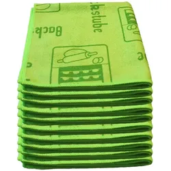Mikrofasertuch Mopptex Piktogramm Küche Grün 40 x 40 cm 20er Pack, mit Piktogrammen und Text für Anwendungsbereiche
