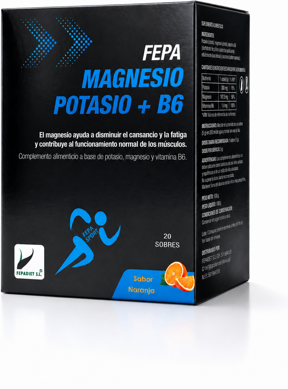 Fepadiet Magnesium + Potassium + B6 20 sachets