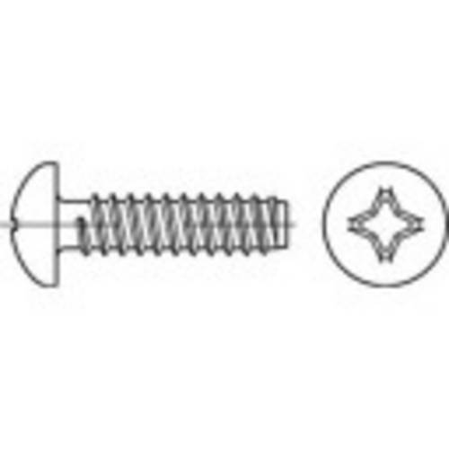 TOOLCRAFT 145071 Linsenblechschrauben 3.5mm 6.5mm Kreuzschlitz Phillips DIN 7981 Stahl galvanisch verzinkt 1000St.