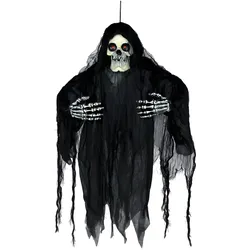 Metamorph Skelett mit Licht, Sound & Bewegung – Hängedeko 120 cm (1 Stk.)