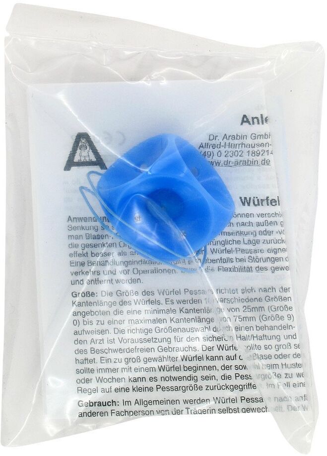 Arabin Würfel Pessar perf.Gr.0/25mm 1stk
