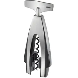 GEFU Korkenzieher mit integriertem Kapselschneider VINOSO, Flaschenöffner, Silber