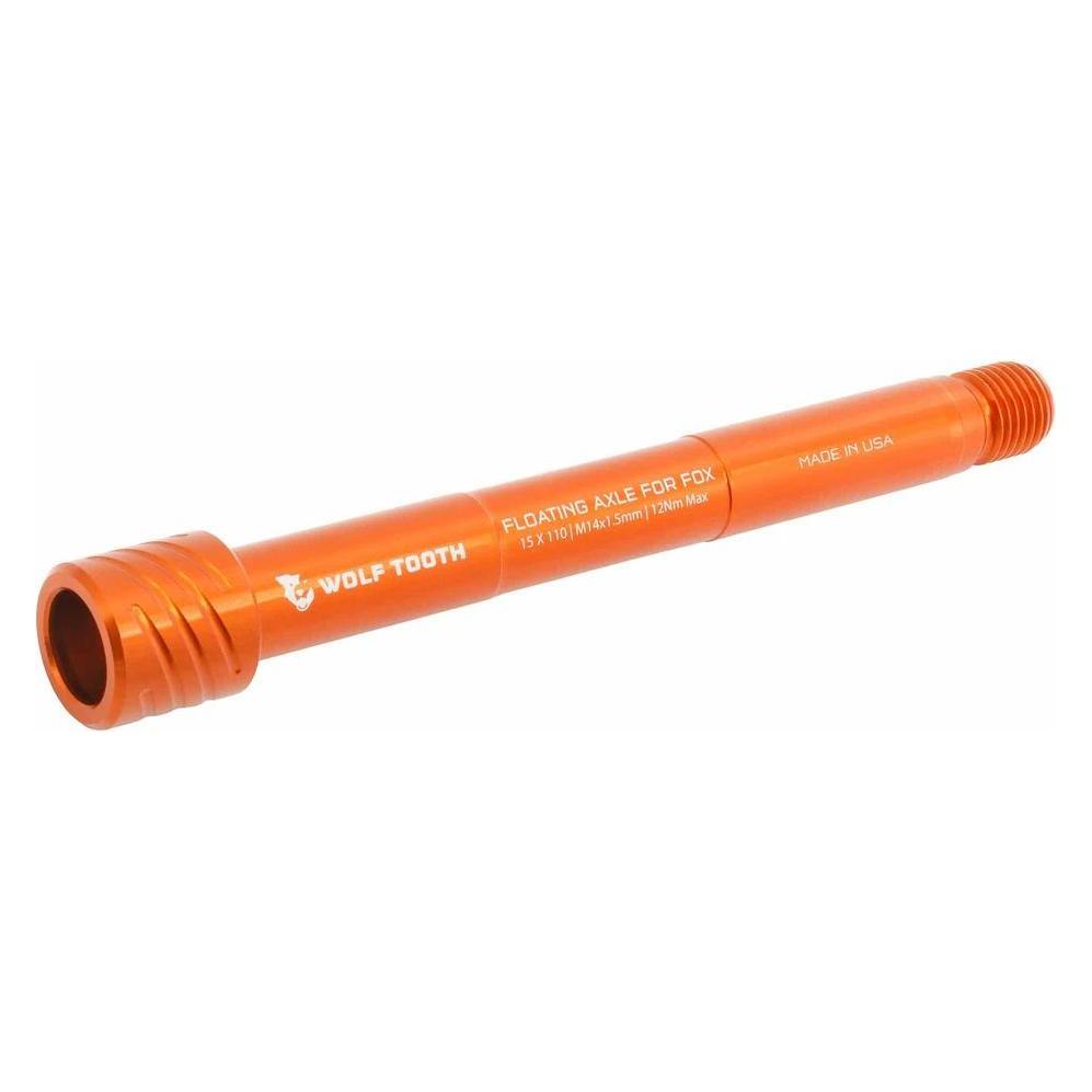 Wolf Tooth Fox Steckachse, VR 15x110mm, M14x1.5mm, Floating Axle, orange (810159403245-810159403245)