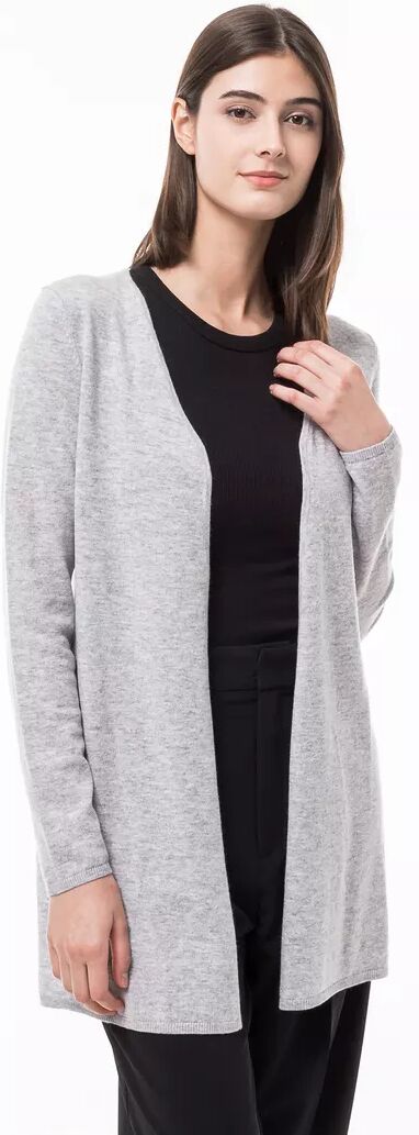Manor Woman - Bio-Cashmere Cardigan, für Damen, Hellgrau, Größe L