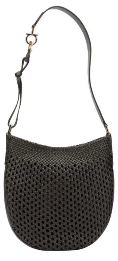 FERRAGAMO Umhängetasche aus Leder, braun - Einheitsgröße