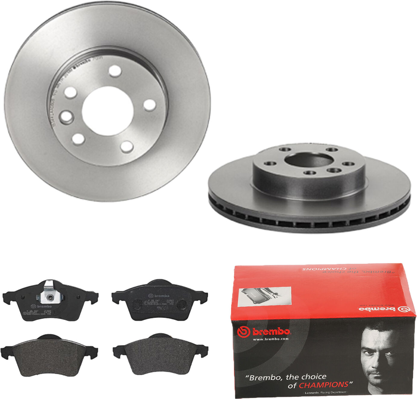 Brembo Bremsensatz, Scheibenbremse 1420-55622 Vorderachse Innenbelüftet 280mm 24mm Für Skoda Vw Seat