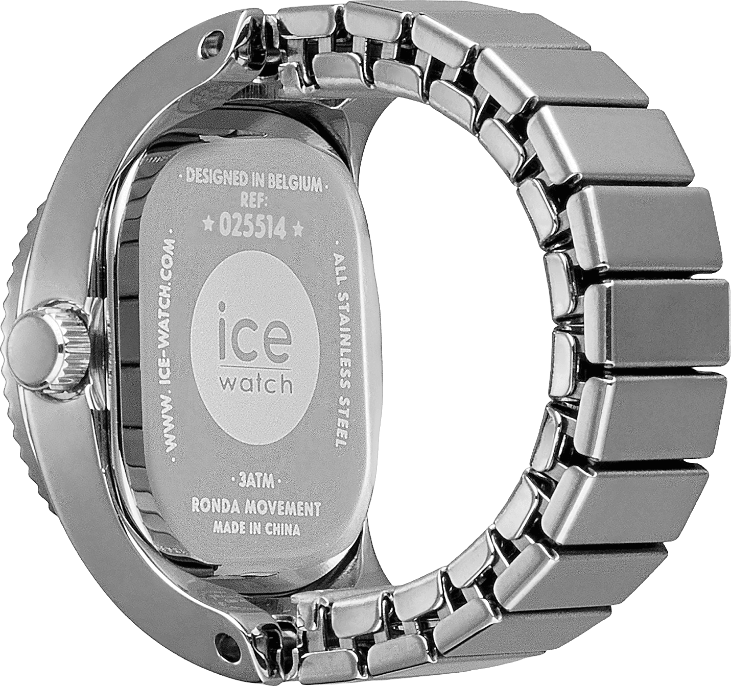 Uhrenring ICE-WATCH "Chouchou", silber (silberfarben, silberfarben, silberfarben), Armbanduhren, Damen, Silberfarben, Quarzuhr, Damenuhr, Edelstahlringschiene, analog