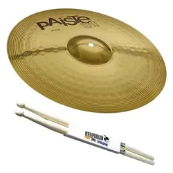Paiste 101 Brass 14 Hi-Hat Becken mit Drumsticks (14"), Becken