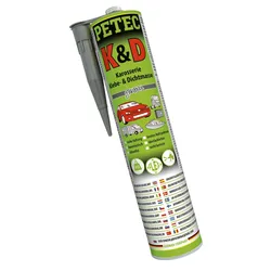 PETEC 94630 K&D Karosserie Klebe-& Dichtmasse Grau Kartusche 310ml