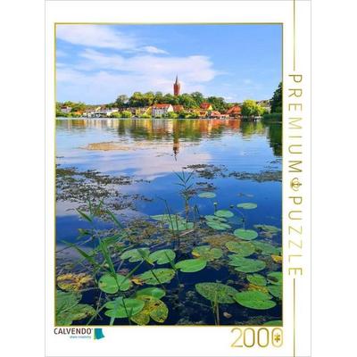 CALVENDO Puzzle Stadtkirche in Feldberger Seenlandschaft | 2000 Teile Lege-Größe 90 × 67 cm Foto-Puzzle für glückliche Stunden