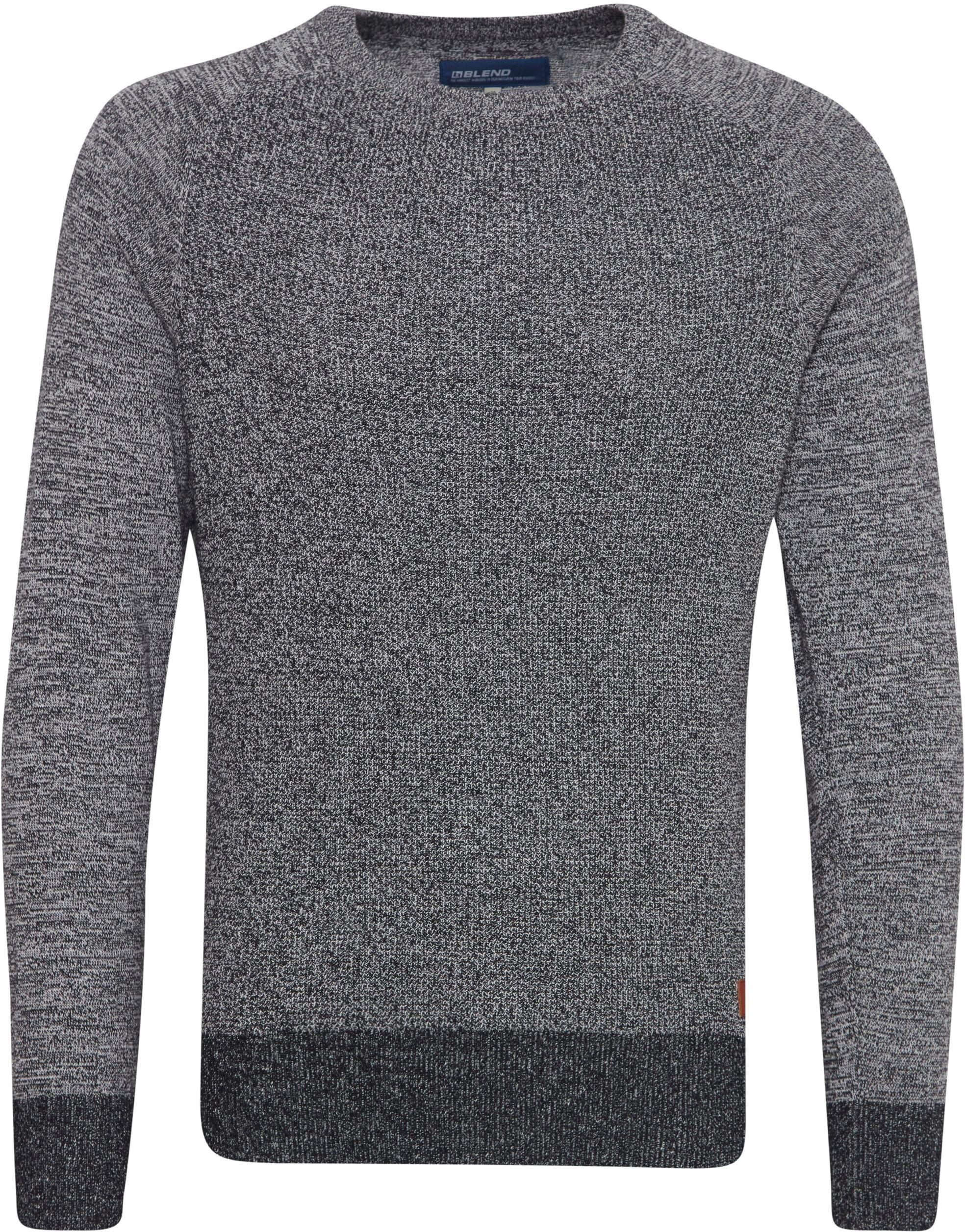 Rundhalspullover BLEND "Rundhalspullover BHGandolf", Herren, Gr. L, schwarz, Obermaterial: 100% Baumwolle CO., Pullover Rundhalspullover