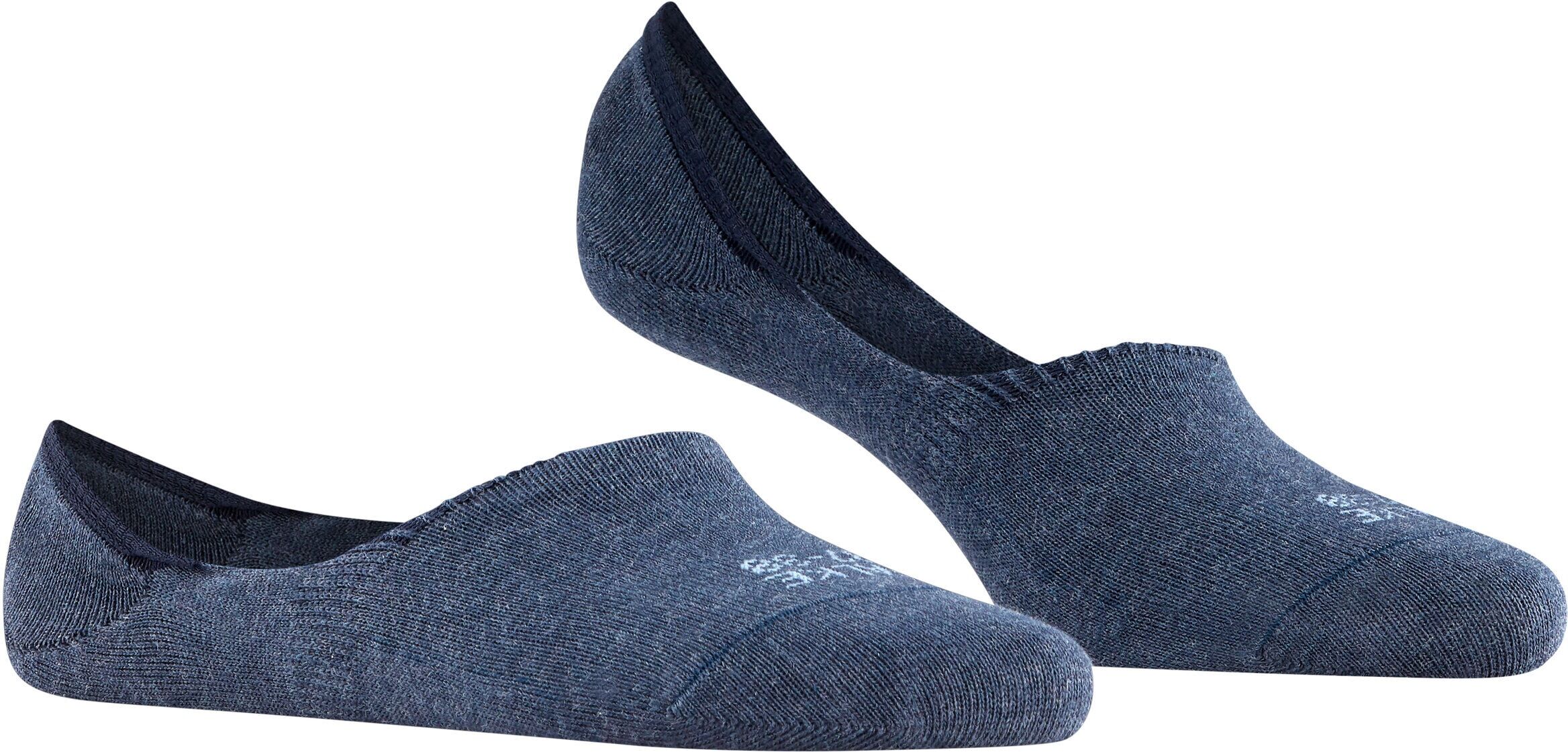 Füßlinge FALKE "Step High Cut", Kinder, Gr. 35-36, blau (navy meliert (6127)), Obermaterial: 77% Baumwolle CO. 19% Polyamid PA. 4% Elasthan EL., glatt, Socken Füßlinge