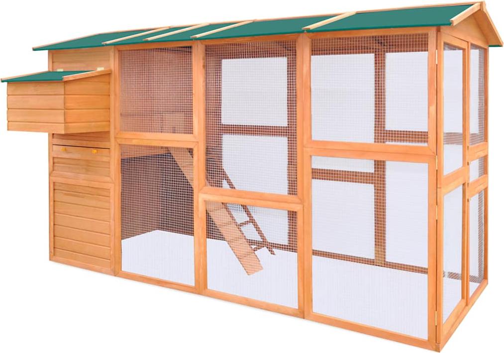 vidaXL Hühnerstall Holz 295x163x170 cm